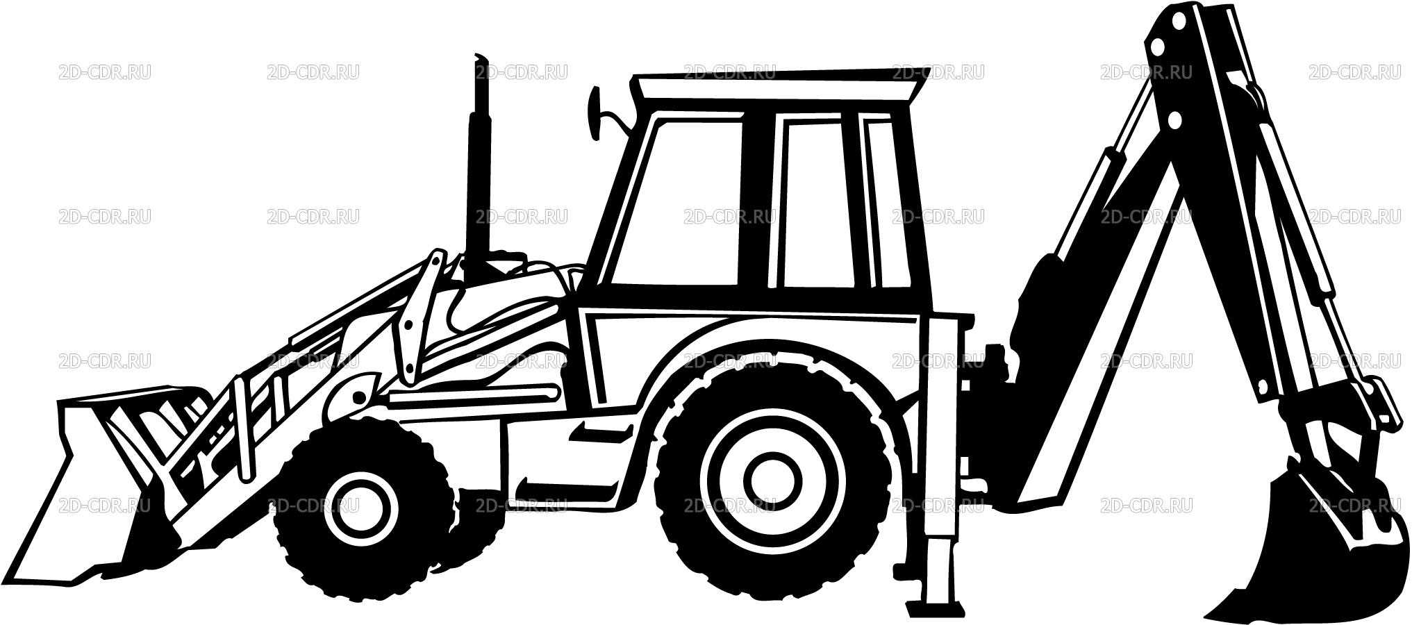 Трактор с ковшом значок