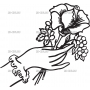 Векторный макет «Цветы и узоры (27)»
