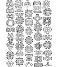 Комплект орнаментов (22)