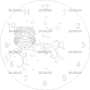 Векторный макет «Часы Сова на ветке»