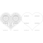 Векторный макет «Сердце 6 открытка»