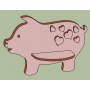 Векторный макет «Полочка свинка»
