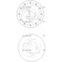 Векторный макет «Часы спасательный круг»
