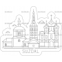 Векторный макет «Магнит город Суздаль»