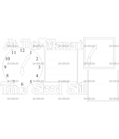 Фоторамка с часами