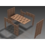 Векторный макет «Двухъярусная детская кровать»