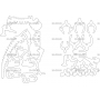 Векторный макет «Тиронозавр пазл»