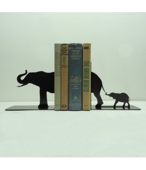 Стопоры для книг Семья слонов