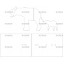 Векторный макет «Стопоры для книг Семья слонов»