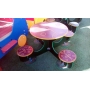 Векторный макет «Детский круглый стол с 4-мя стульями»
