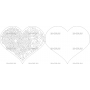 Векторный макет «Сердце 11 открытка»