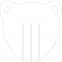 Векторный макет «Голова медведя (3)»