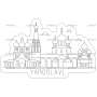 Векторный макет «Магнит город Ярославль»