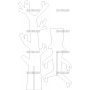 Векторный макет «Вешалка Дерево (1)»