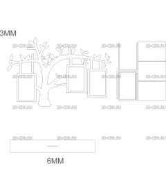 Фоторамка 3 на дереве