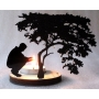Векторный макет «Подсвечник дерево с мужчиной»