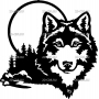 Векторный макет «Волк (2)»