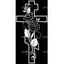 Изображение для гравировки «крест и розы»