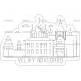 Векторный макет «Магнит город Великий Новгород»