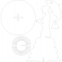 Векторный макет «Салфетница Девушка (6)»