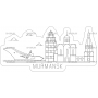 Векторный макет «Магнит город Мурманск»