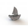 Векторный макет «Лодка с парусом»