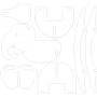 Векторный макет «Слонёнок-качалка»