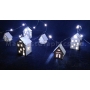 Векторный макет «Домики на елку под китайские гирлянды со светодиодами»
