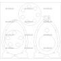 Векторный макет «Пасха Подставка для яиц (5)»