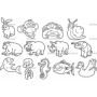 Векторный макет «Значки Животные»