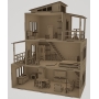 Векторный макет «Кукольный домик с мебелью»