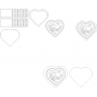 Векторный макет «Коробка Сердце (3)»