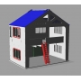 Векторный макет «Дом-гараж»