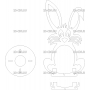 Векторный макет «Пасха Пасхальный кролик»