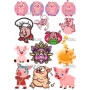 Векторный макет «pigs»