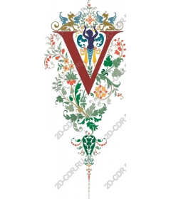  Floral elegance: Letter V