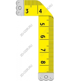 Стилизованная желтая измерительная лента