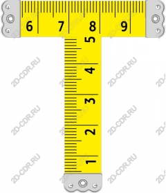  Т-образная желтая измерительная лента