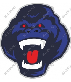 Roaring gorilla