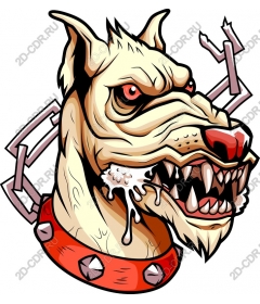 Head ferocious bulldog