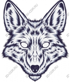  Stylized wolf head