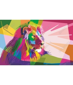  Colorful lion