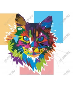  Colored Geometric cat