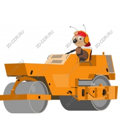 Персонаж мультфильма на Orange Roller