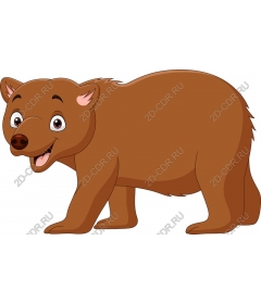 Funny cartoon bear