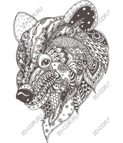 Intricate bear head