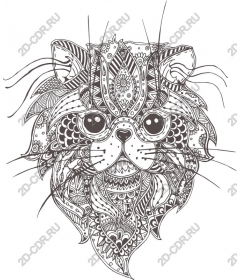  A complex portrait of a cat