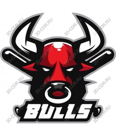 Head of a ferocious bull