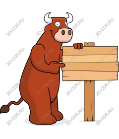 Funny cow with a pointer