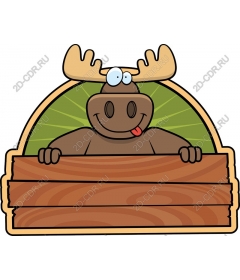 Funny character moose